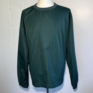-Polo Golf Green Rain/Wind Pullover Green wBlue Shoulder Zip Side Zips Men's XXL